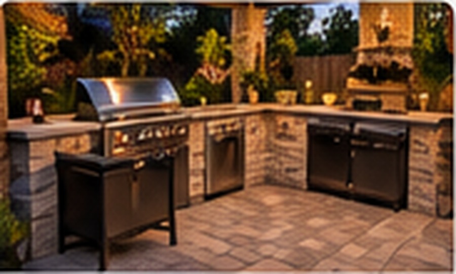 Outdoor kitchen and paver installation in Jacksonville, Florida